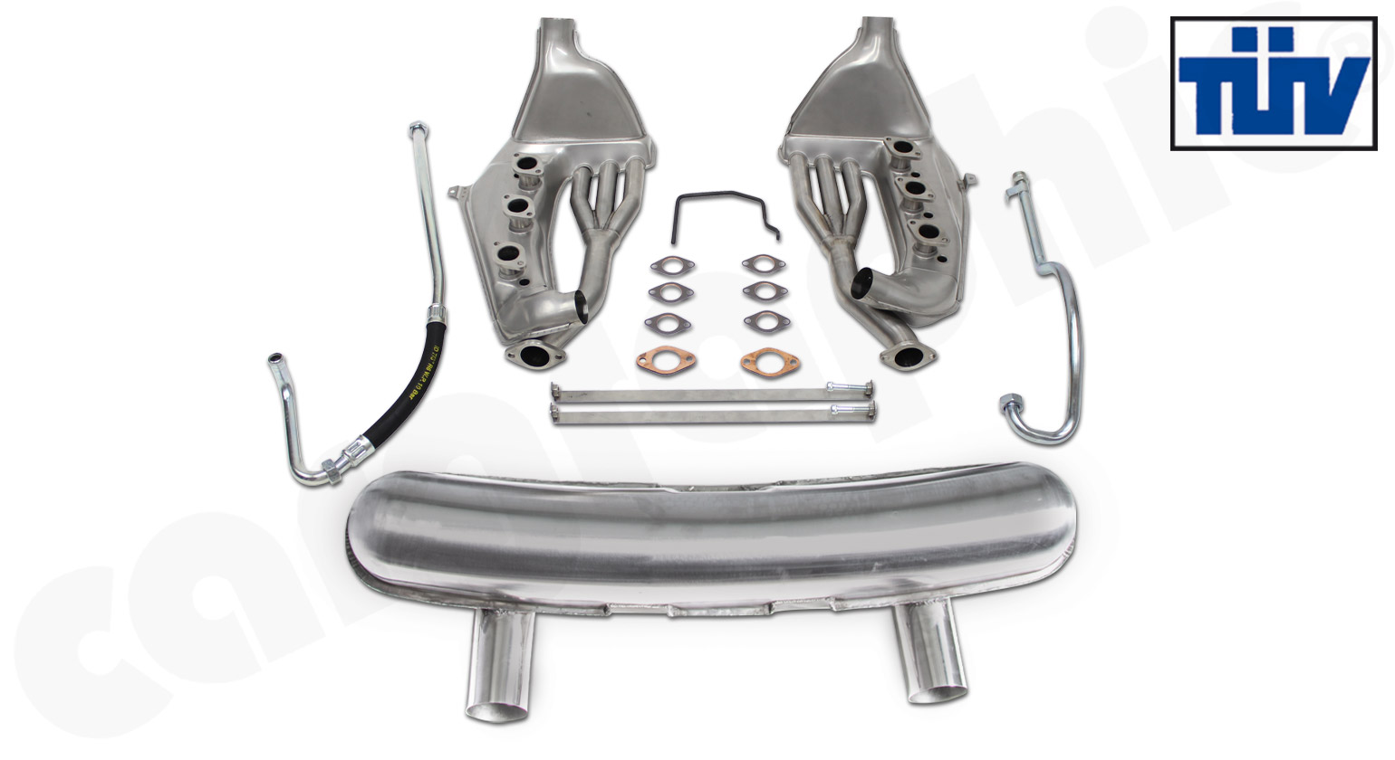 CARGRAPHIC Sport Abgasanlage für Porsche 911 G-Modell 2,7l 3,0l SC Mittig