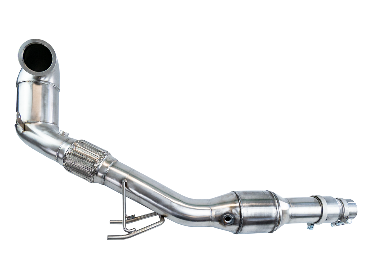 Bull-X EGO Downpipe Polo AW1 GTI 200PS (mit ECE*) - 2x HJS Sportkats (200+100 Zellen) inkl. ECE-Betriebserlaubnis¹