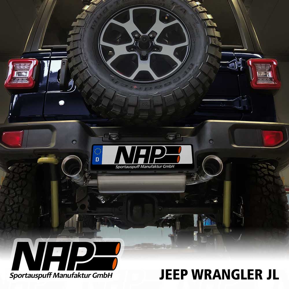 NAP Klappenauspuff passend für Jeep Wrangler JL (Duplex)