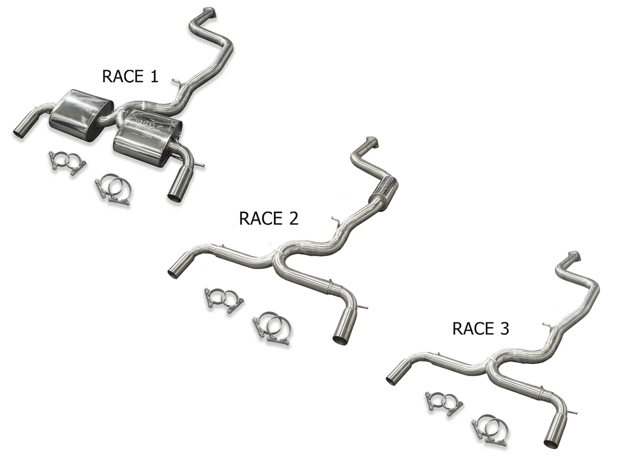 Bull-X Abgasanlage 3" Y-Style Ford Focus RS/ST Mk.2 - RACE 1