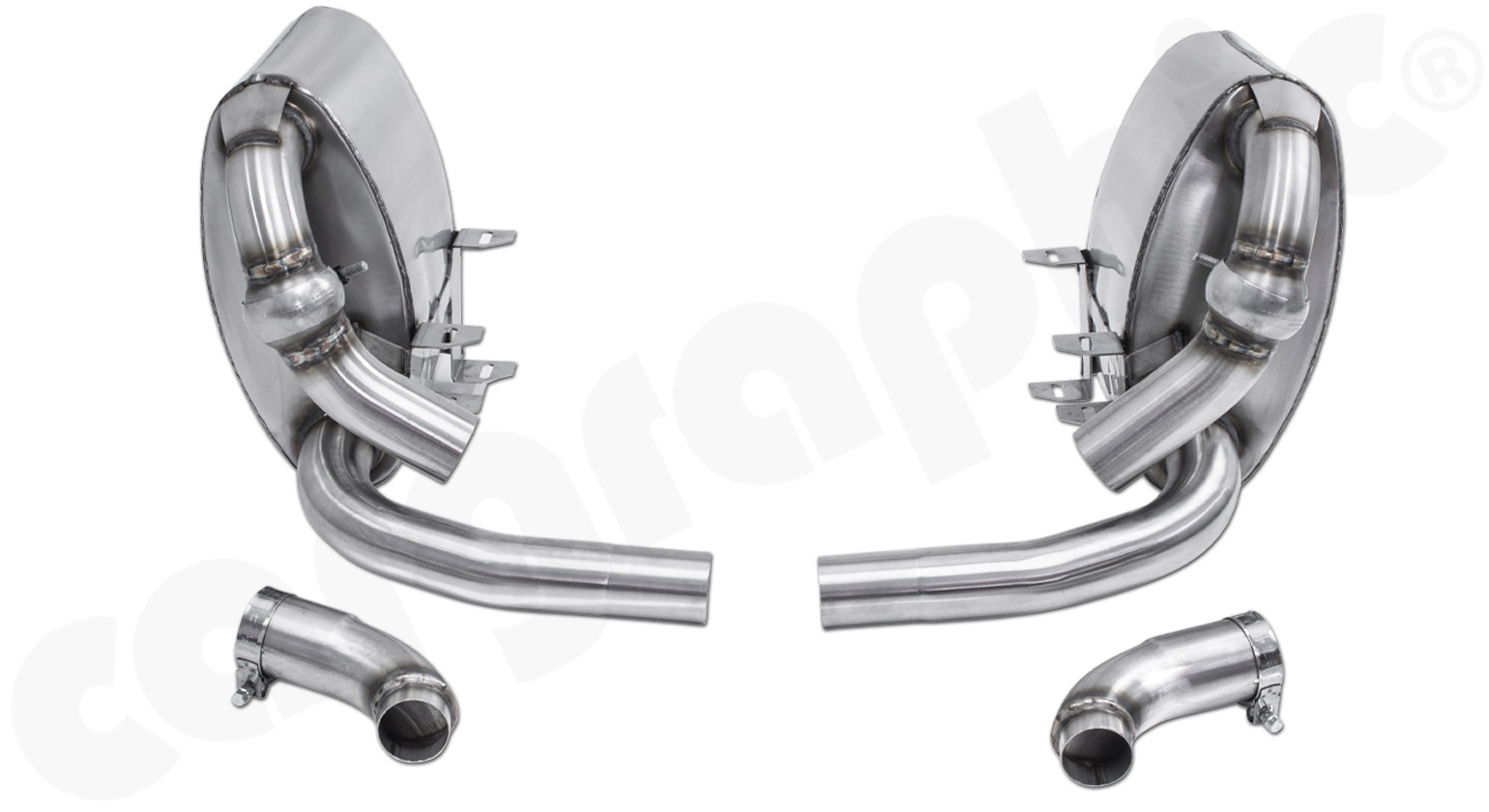 Cargraphic Sport Endschalldämpfersatz Porsche 997.1 Carrera 2 / 4 3,6l TÜV