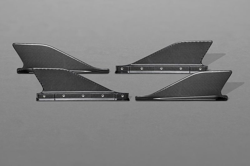 Capristo Carbon Seitenfinnen Ferrari 458 Set Vollcarbon glanz