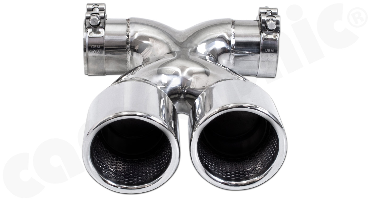 CARGRAPHIC Sport Doppel-Endrohr "X" für Porsche 981 Boxster / Cayman 2,7L 3,4L 3,8L