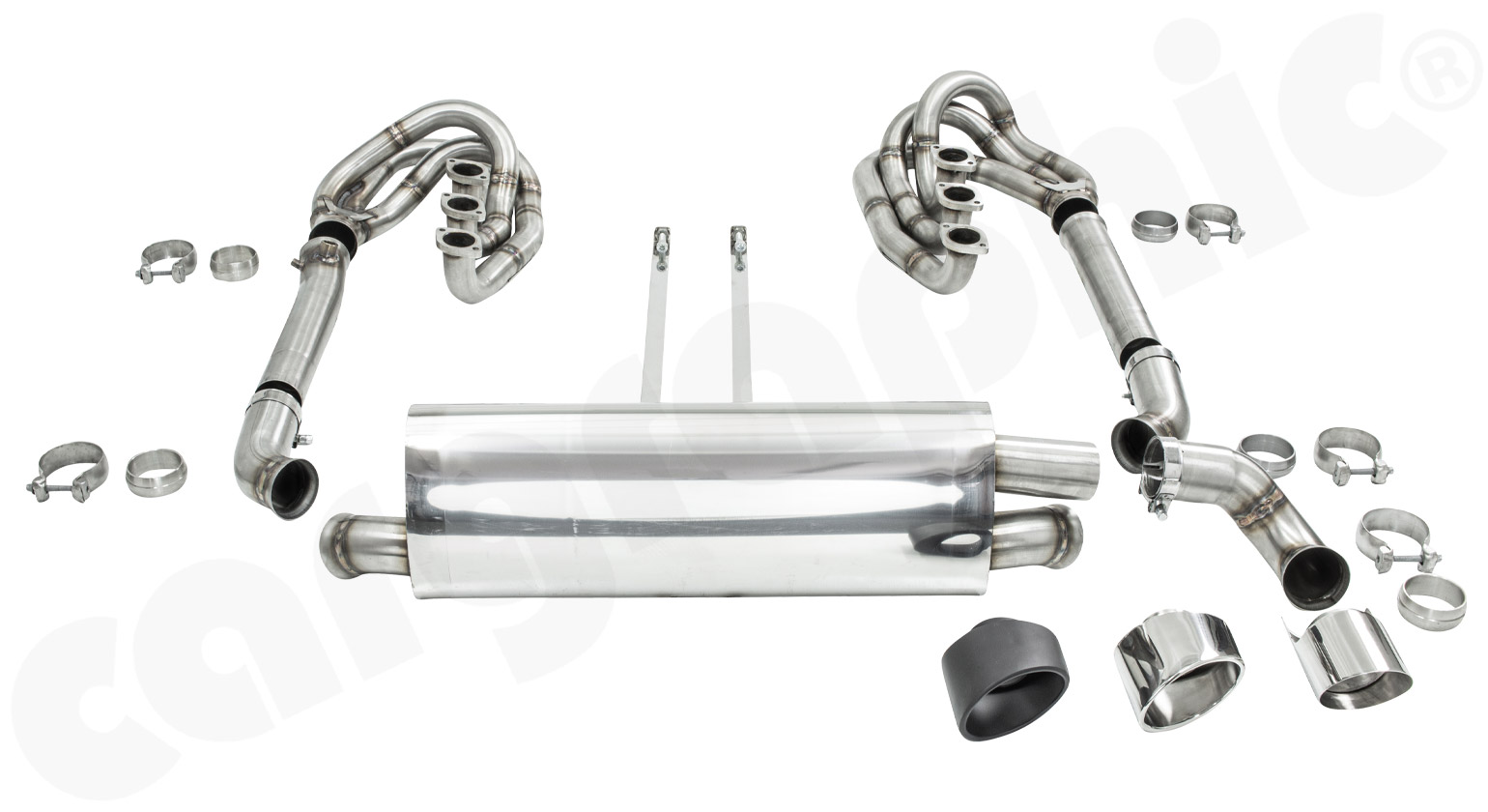 CARGRAPHIC Sport Abgasanlage ohne Kats für Porsche 911 964 Carrera 2/4 RS