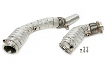 TA Technix Downpipe BMW S55 B30 mit Hitzeschild und Kat