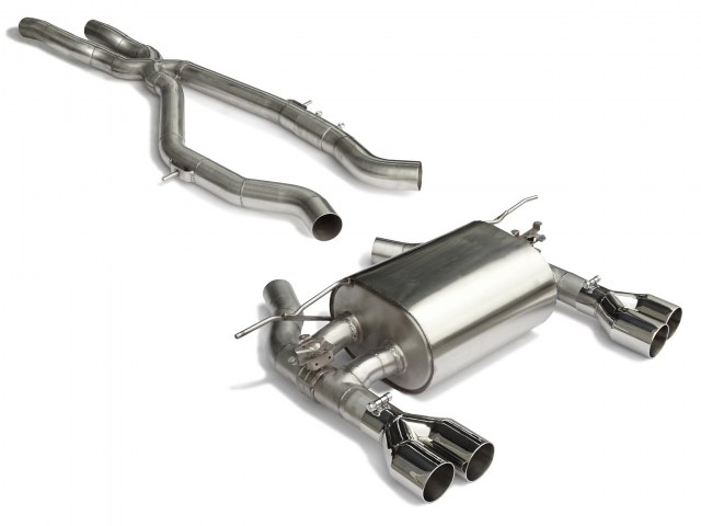 Sportauspuff BMW M3 F80 2x80mm mit Klappe ECE | Ragazzon