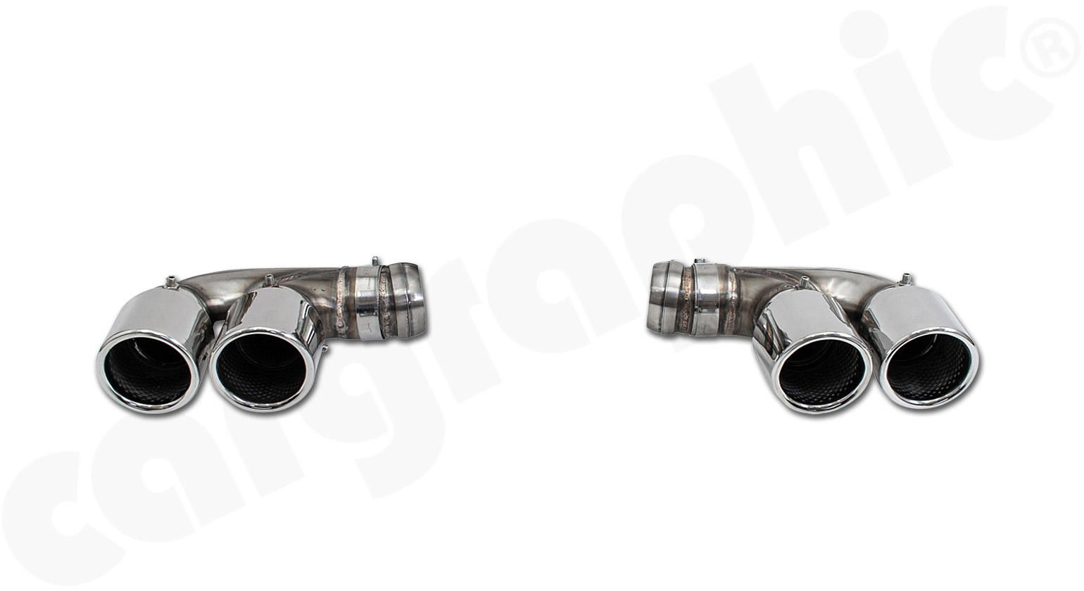 Cargraphic Endrohre Porsche 991.2 Carrera 4x89mm 4-Rohr Look Poliert