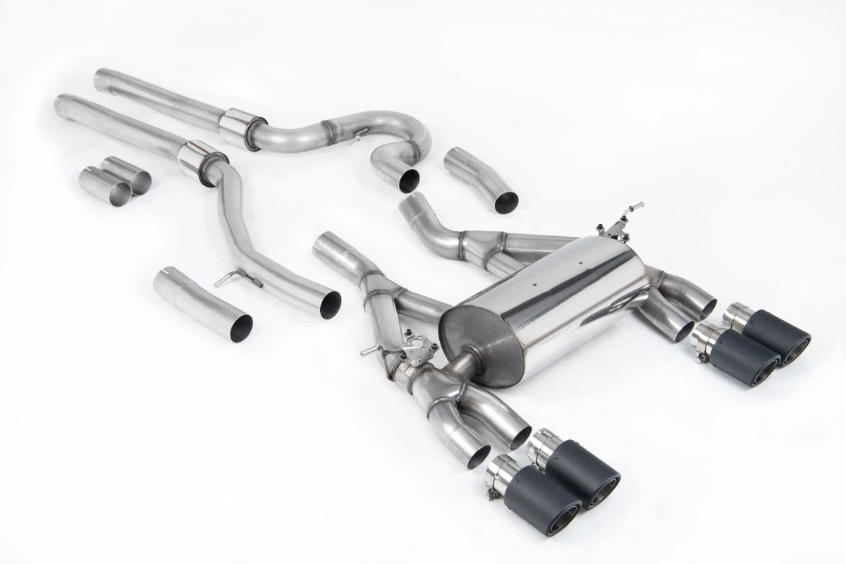 Milltek Sport Auspuffanlage passend für BMW M3 & M4 F80/F82/F83 Competition ab Kat - carbon Endrohre