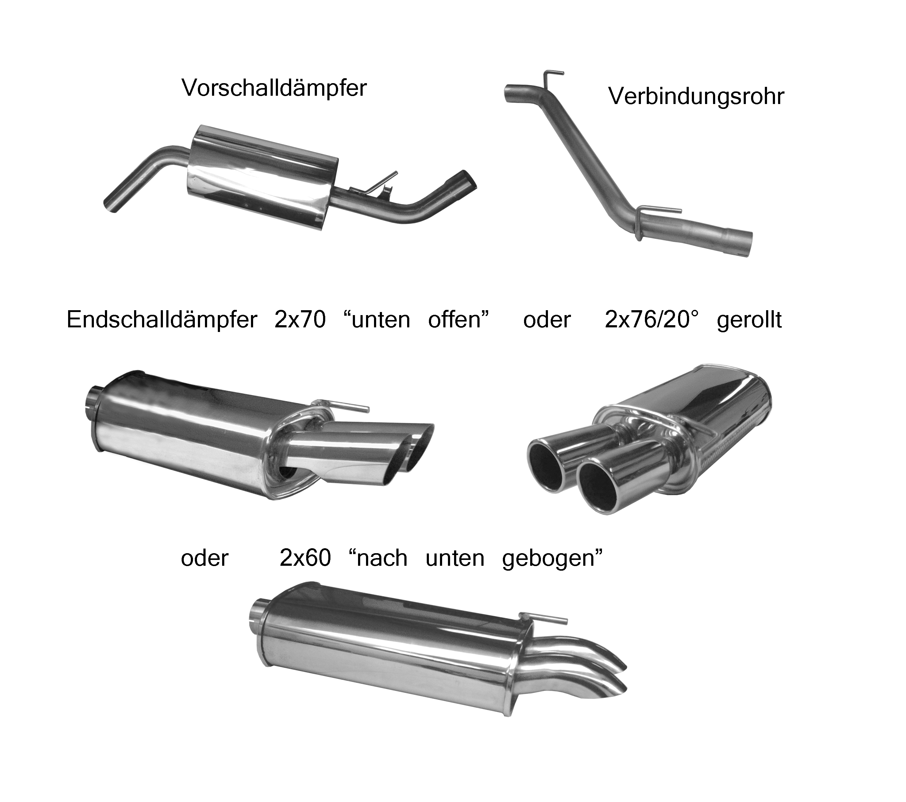 BN-Pipes Abgasanlage Sportauspuff VW T4 TDI Frontantrieb