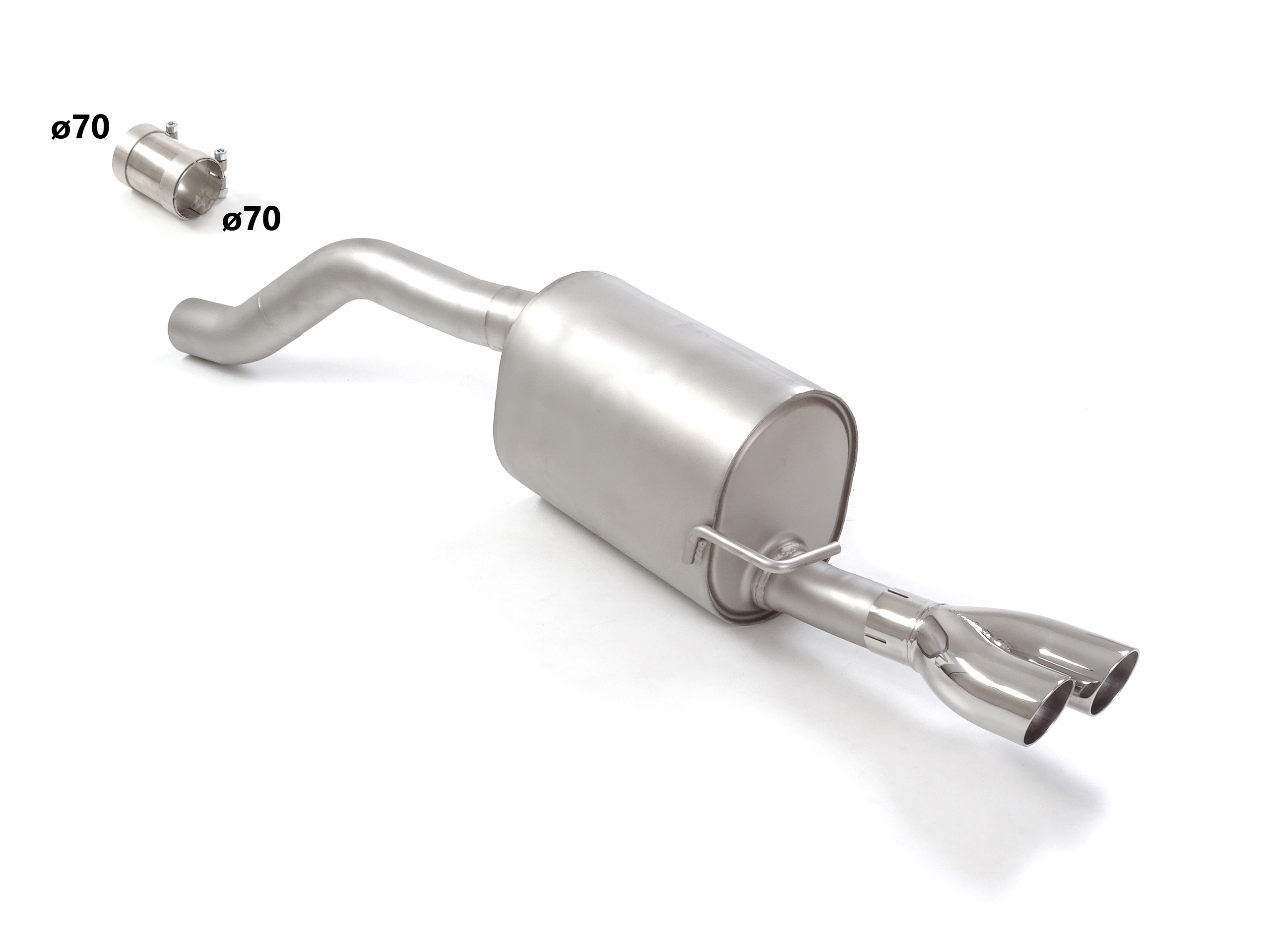 Sportauspuff Audi A1 40 TFSI Sportback 2x70mm ECE | Ragazzon
