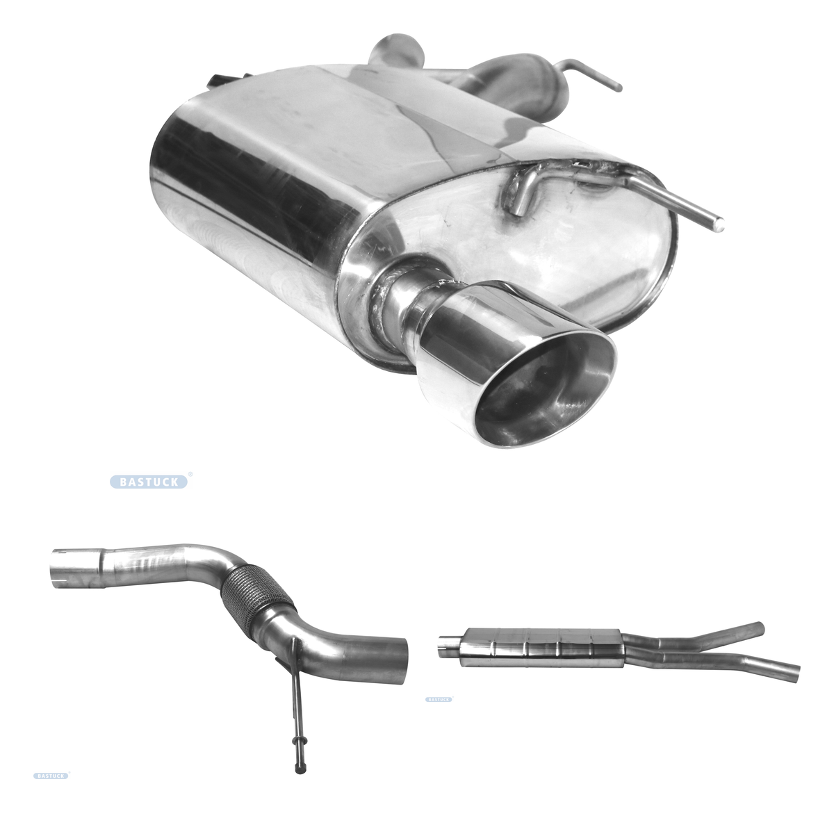 Bastuck Komplettanlage Twin – Ford Mustang Mustang LAE 2.3l Ecoboost