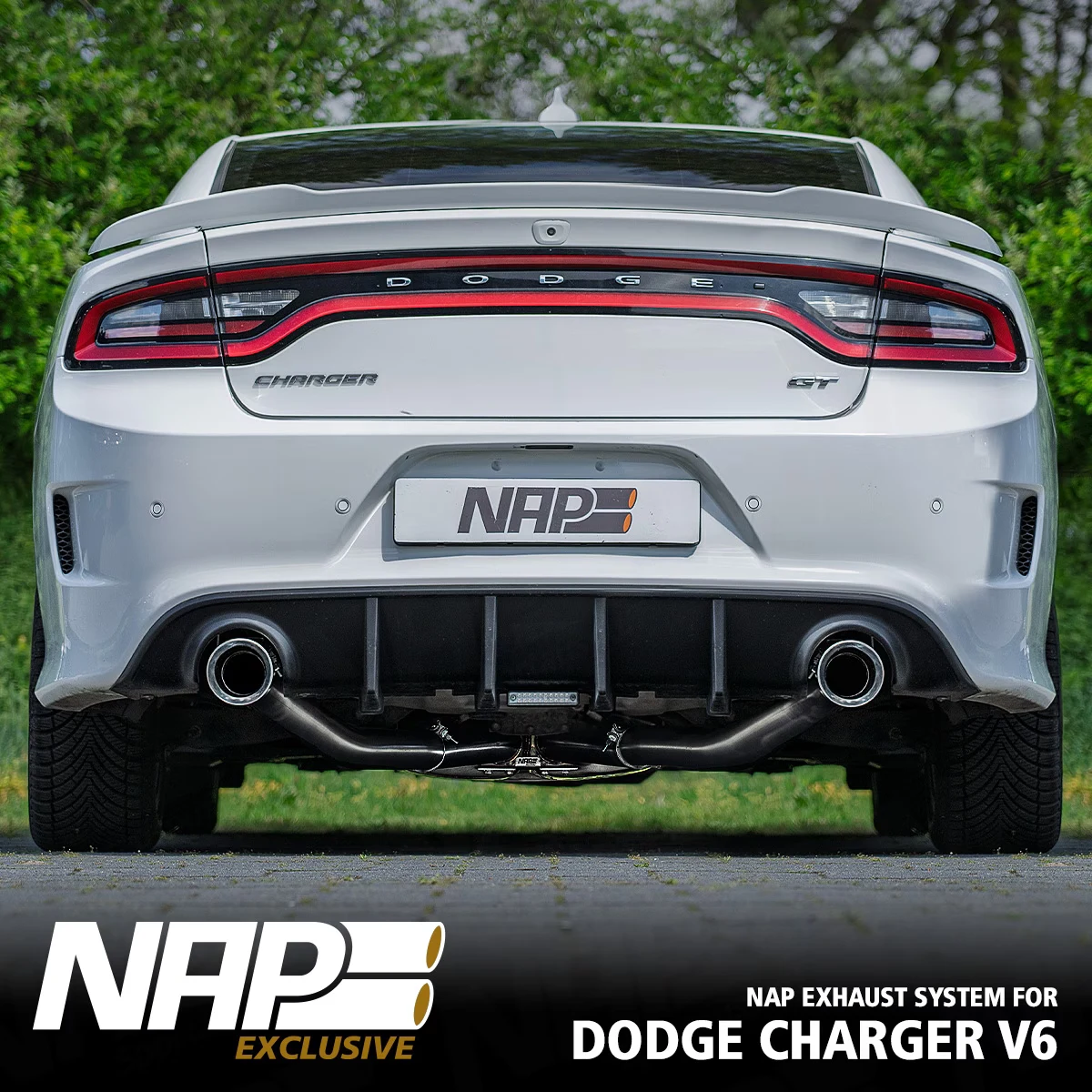 NAP Klappenauspuff 3-Zoll passend für Dodge Charger V6 Facelift (2015+) mit ECE-Zulassung