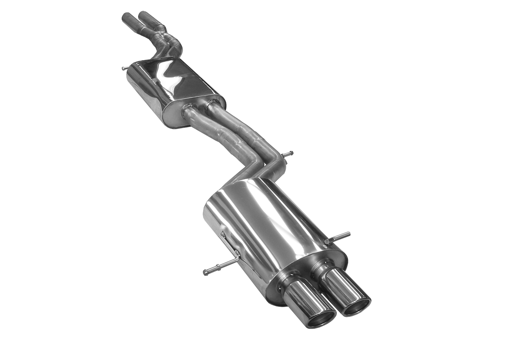 BN-Pipes Sportauspuff Audi RS4 B5 Quattro Edelstahl 60mm 2-flutig
