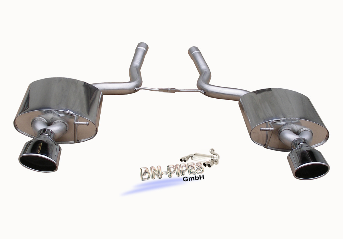 BN-Pipes Sportauspuff Audi RS4 B7 Edelstahl mit Gutachten