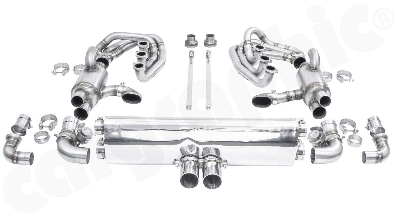 Cargraphic Abgasanlage 964 ID42 200cpsi Heizverblechung Klappen GT Look Super Sound