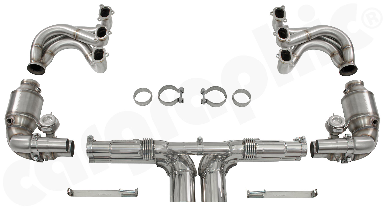 CARGRAPHIC Sportabgassystem Kit 6 - Leichtbau für Porsche 997.2 GT3 GT3RS 3,8L 4,0L