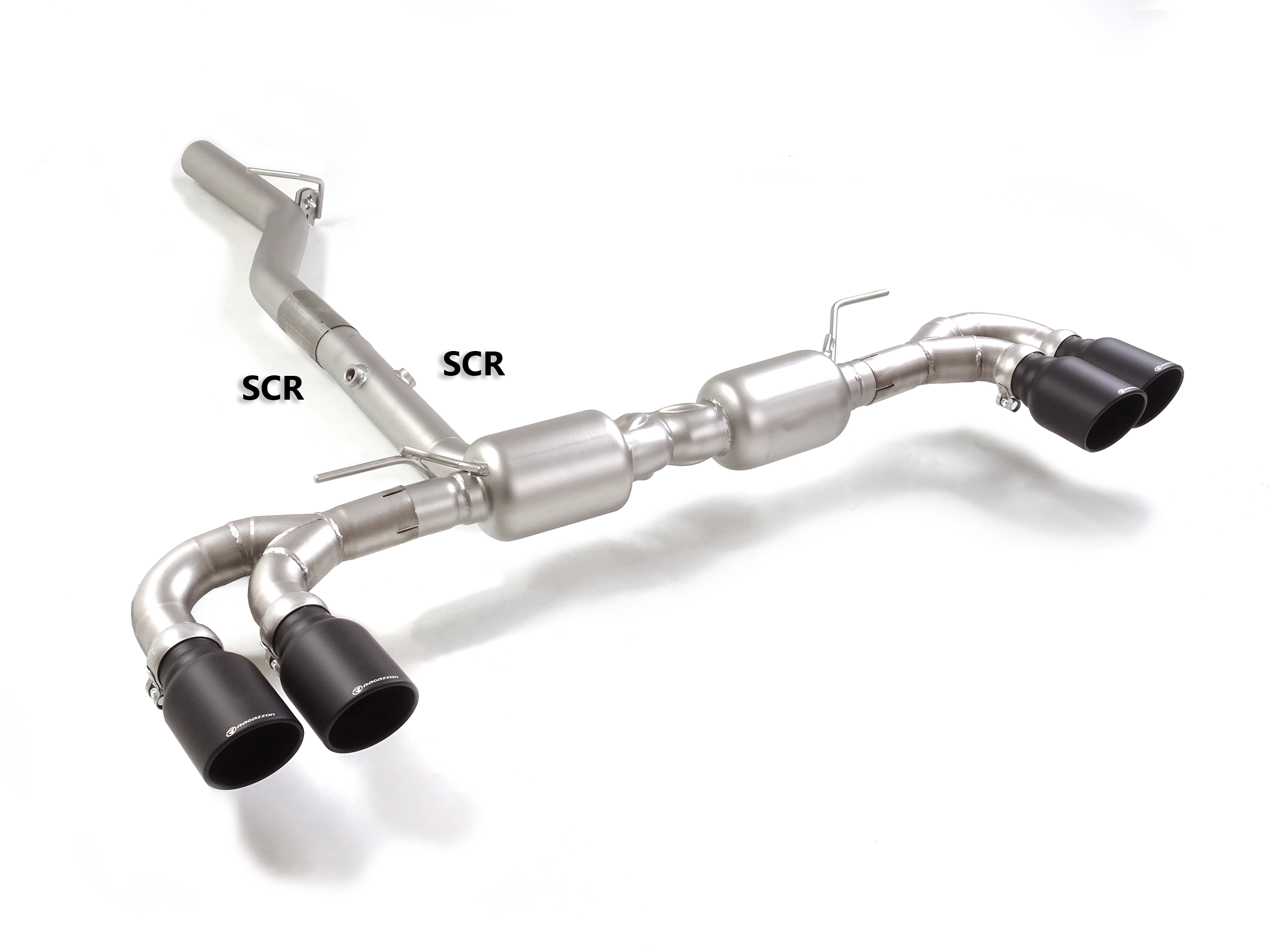 Sportauspuff Alfa Romeo Giulia 2.2TD 2x102mm Black ECE | Ragazzon
