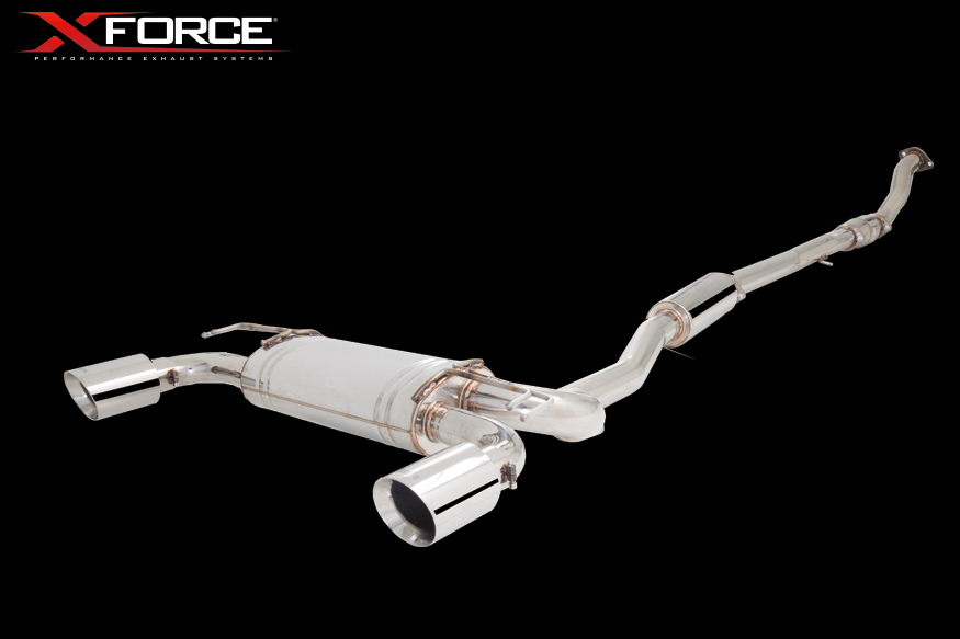 XFORCE Abgasanlage Mitsubishi Lancer EVO X 07–15 – Edelstahl