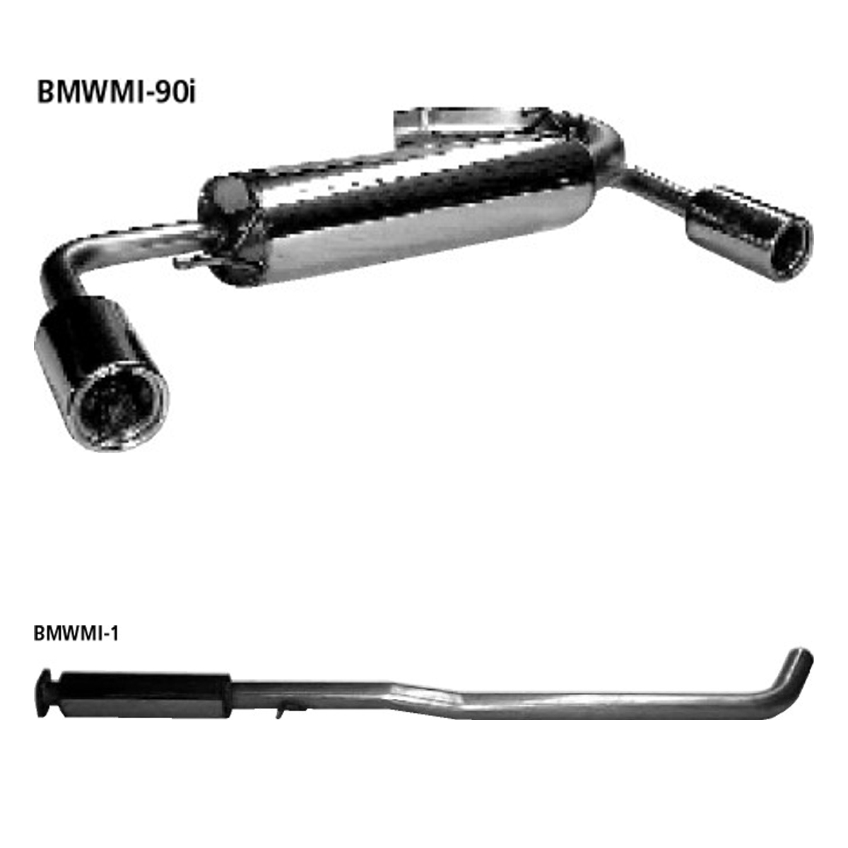 Bastuck Komplettanlage Twin – BMW Mini R50 Mini R50 (ab. Bj. 2001) Querschalldämpfer