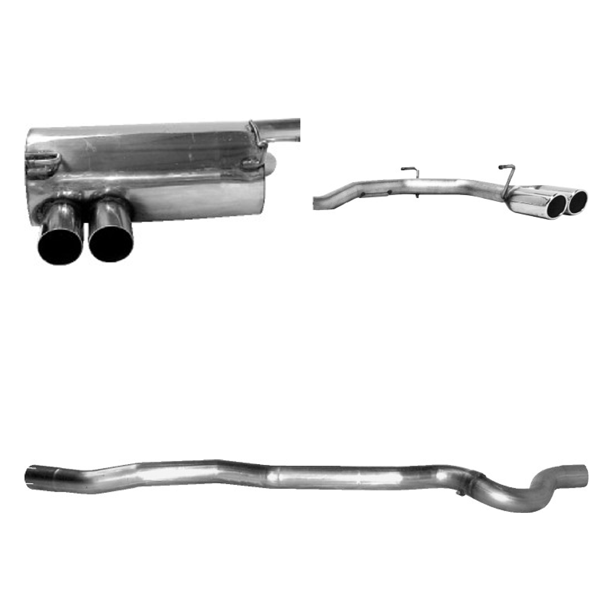 Bastuck Komplettanlage Quattro – BMW 3er E92 / 3er E93 316d / 318d / 320d Coupé(E92), Cabrio (E93)