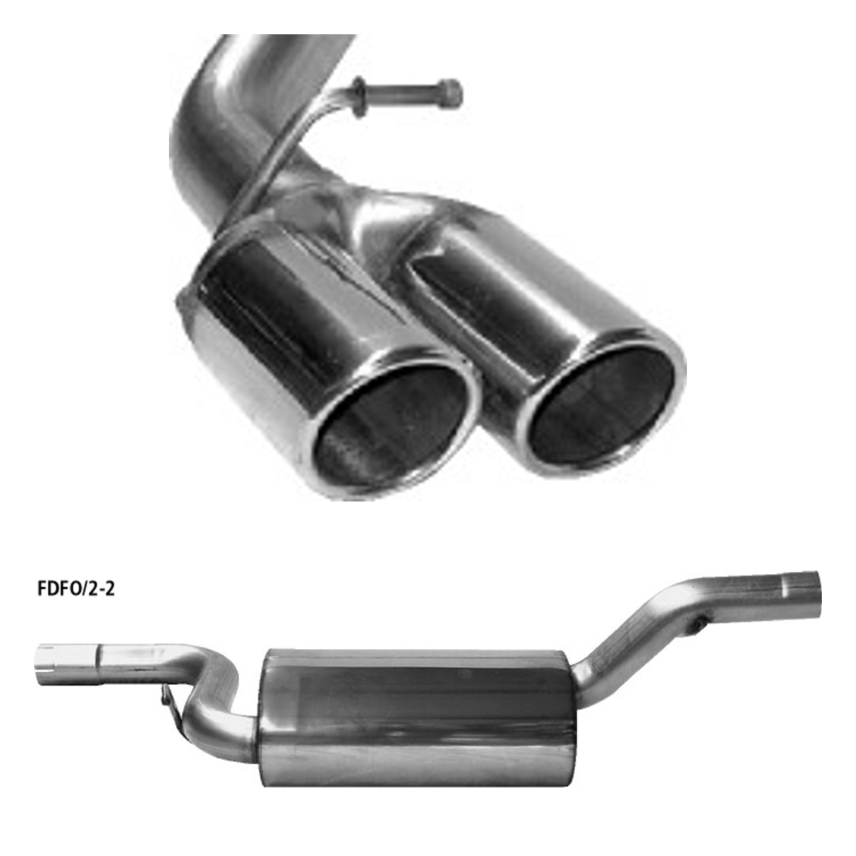 Bastuck Endschalldämpfer – Volvo S40 / V50 S40 / V50 4 Zylinder Benziner + Diesel ohne Rußpartikelfilter