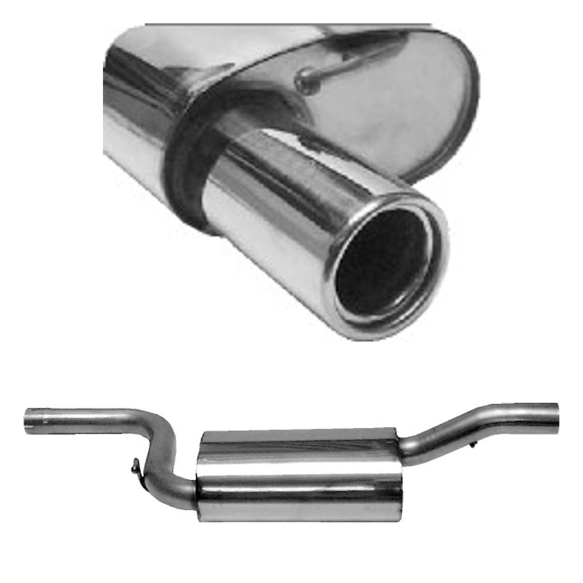 Bastuck Komplettanlage Single – Ford Focus 1 Focus 1 Turnier 1,4l / 1,6l Zetec (Bj. 1998-2004)