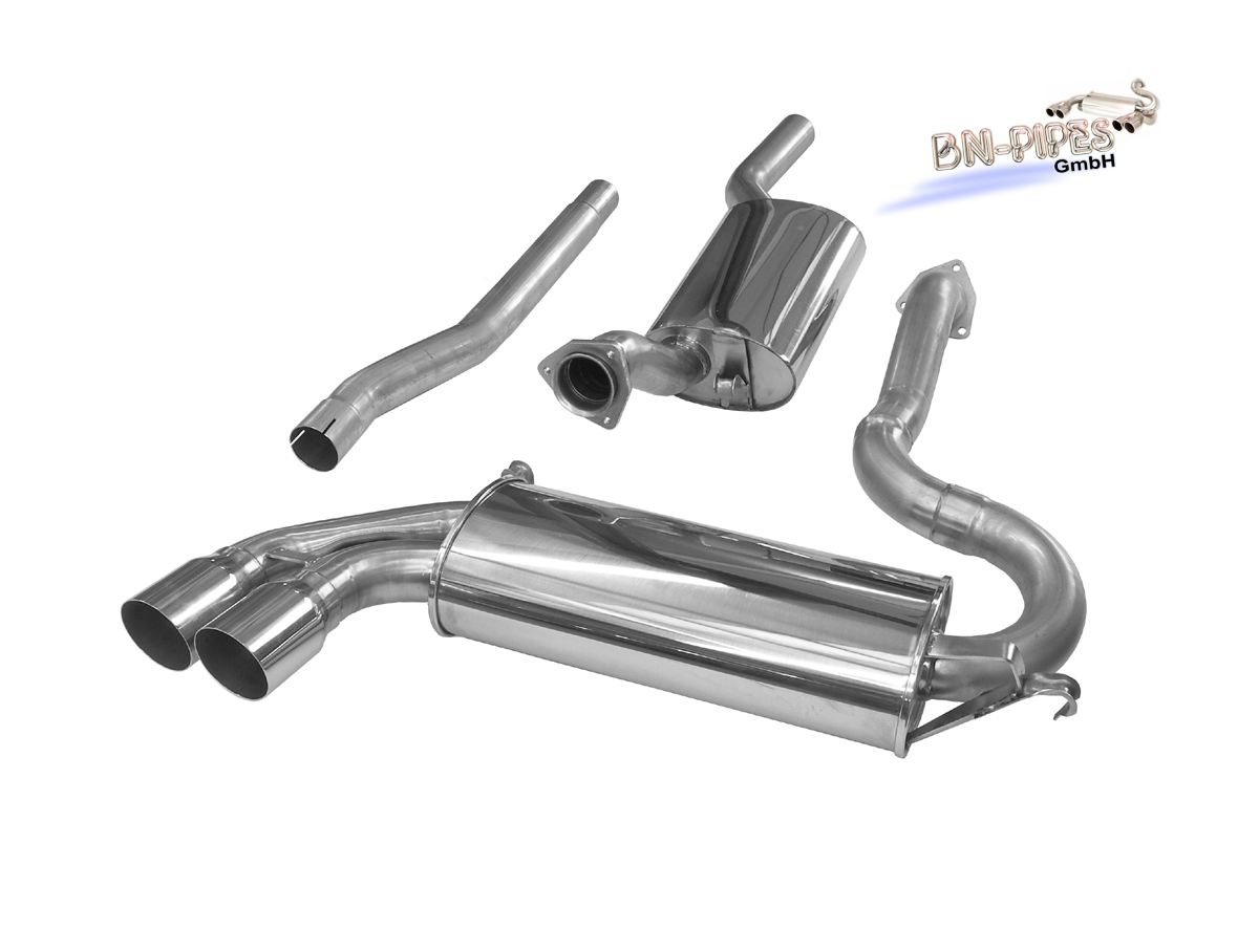 BN-Pipes Sportauspuff Audi 80/90 B3 Typ 89 Quattro Edelstahl 60mm eintragungsfrei