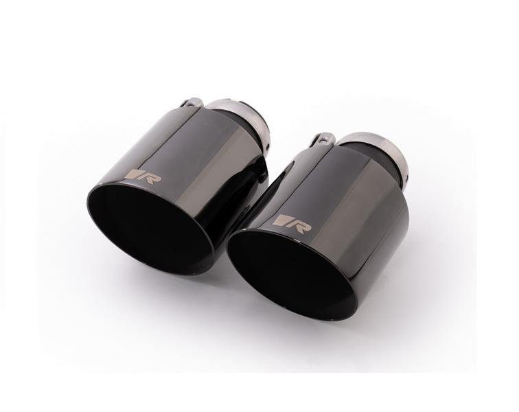 115 mm schräg (L=145 mm), lasergraviert, Black Chrome