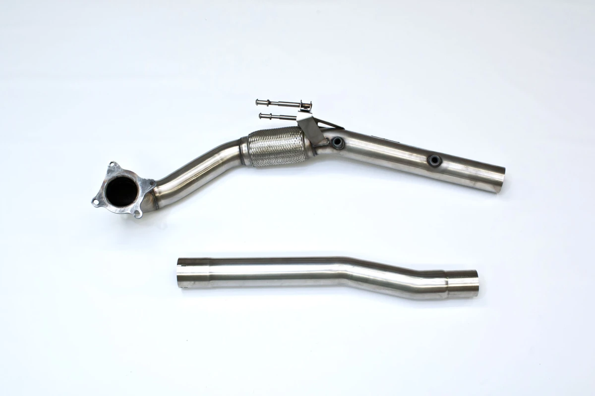 Milltek Sport Downpipe (ohne Kat) passend für Audi A3 1.8 TSI 2WD & S3 2.0 T quattro Sportback & Skoda Octavia vRS 2.0 & VW Golf MK5 GTI/GLI & MK6 GTI & Jetta Mk7 Scirocco GT 2.0 76,2mm
