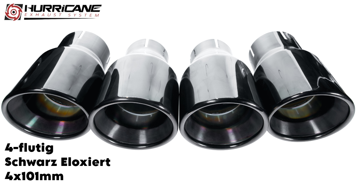 4-flutig rund schwarz eloxiert (4x101mm)