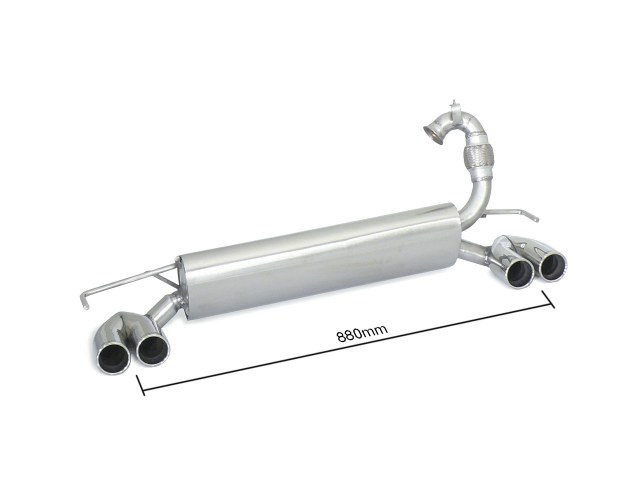 Sportauspuff Smart Fortwo 453 2x70mm rund ECE | Ragazzon