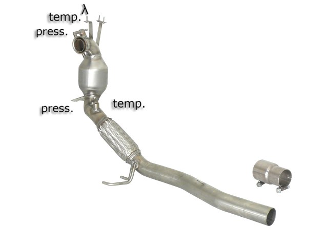 Downpipe + DPF-Ersatzrohr Set Audi A3 8P 1.6 TDI | Ragazzon