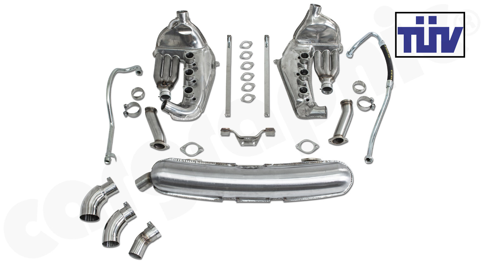 CARGRAPHIC Sport Abgasanlage CG Fächerkrümmer-Wärmetauscher für Porsche 911 G-Modell 2,7l 3,0l SC einseitig