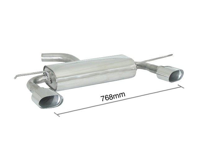 Sportauspuff Seat Leon 1P FSI TDi 2x128x80mm oval ECE | Ragazzon