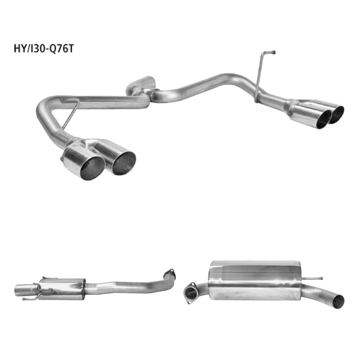 Bastuck Komplettanlage Quattro – Hyundai i30 i30 Benziner