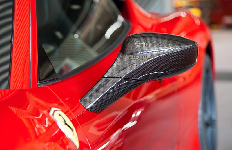 Capristo Außenspiegelgehäuse Ferrari 488 GTS Vollcarbon glanz