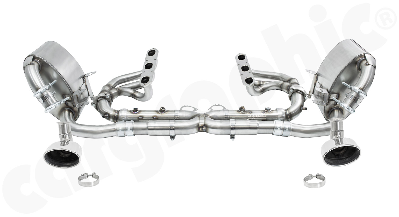 CARGRAPHIC Sport Abgasanlage ohne Kats ohne Klappen für Porsche 996 3,6l Carrera 2/4