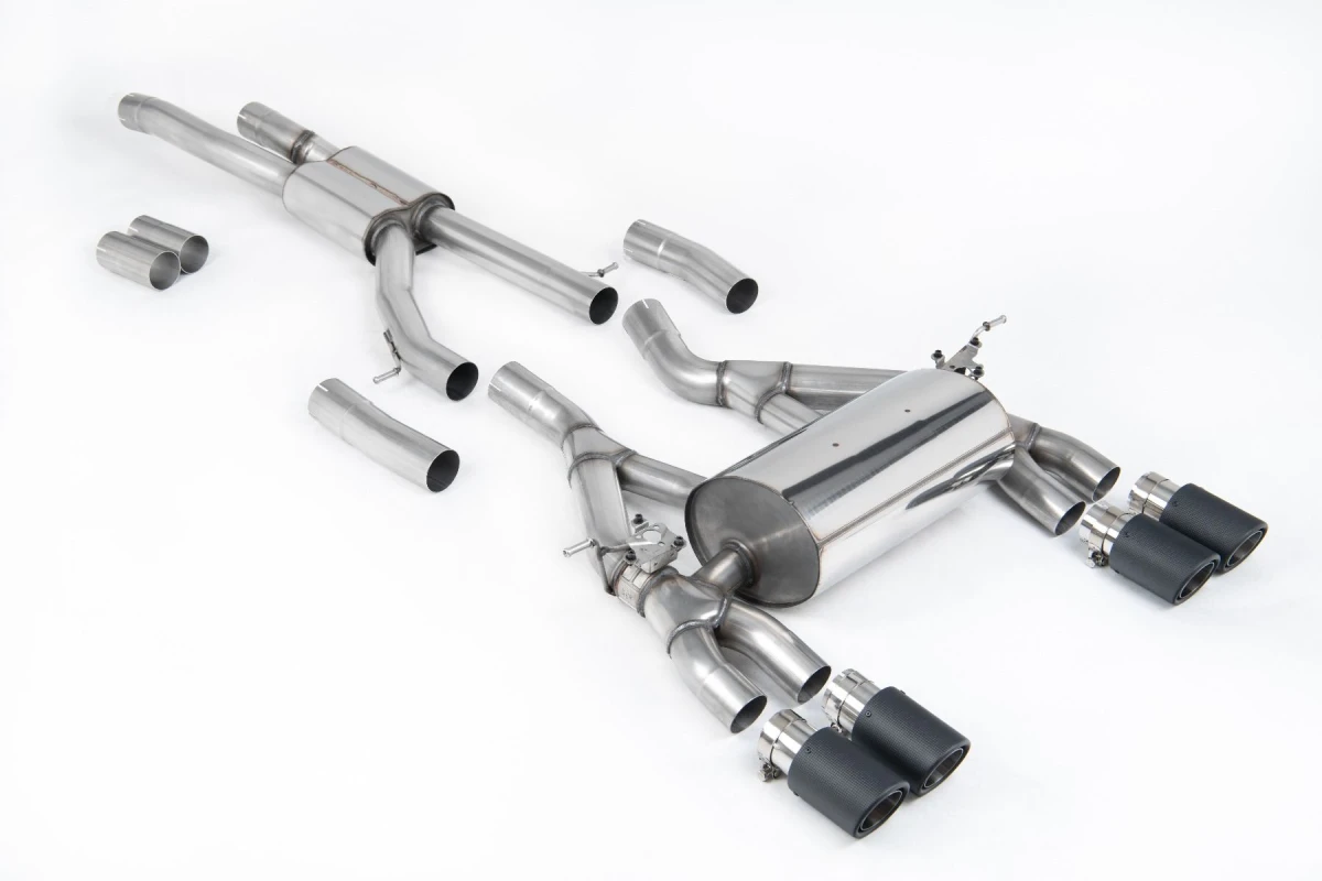 Milltek Race Auspuffanlage passend für BMW M3 & M4 F80/F82/F83 Competition - carbon Endrohre