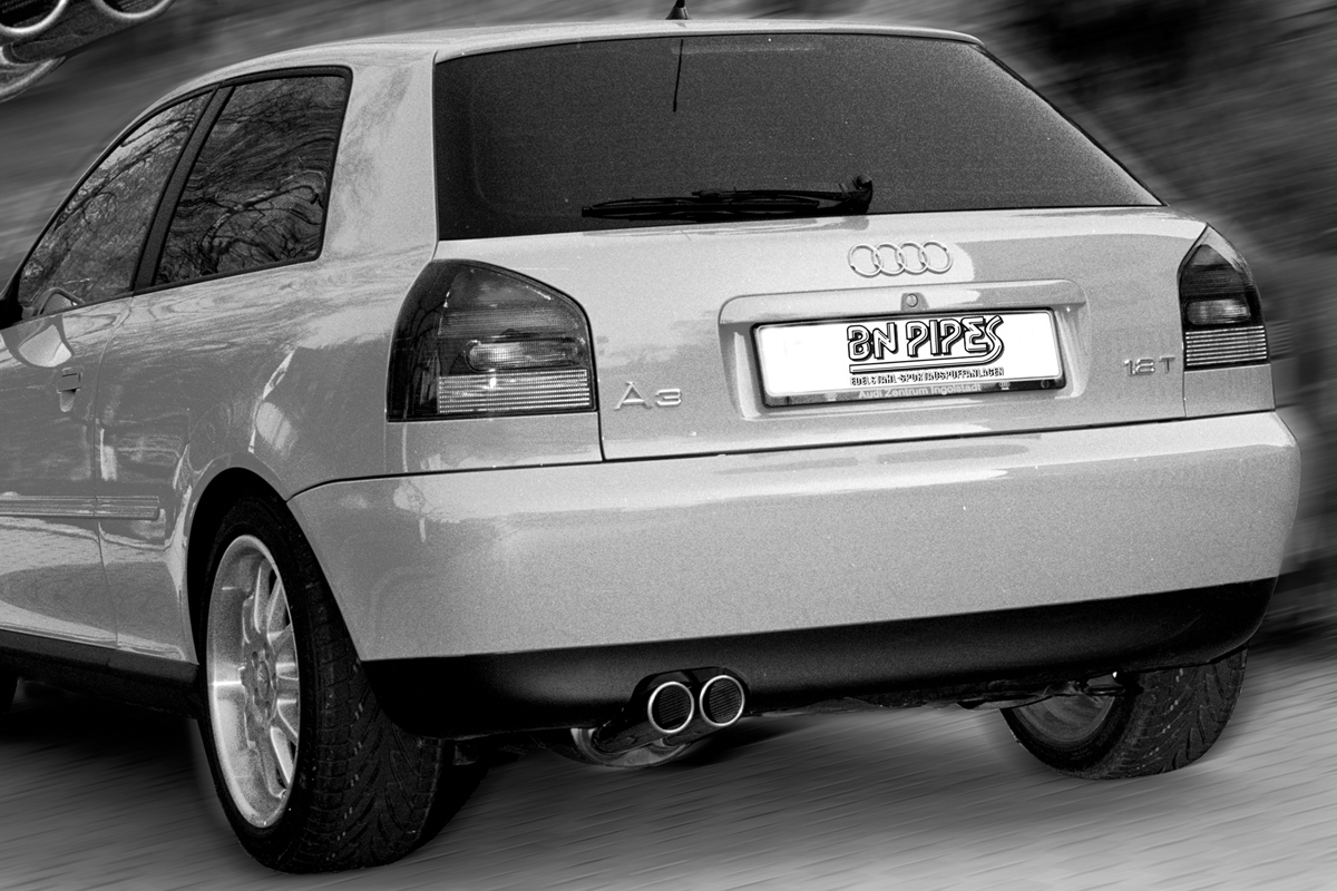 BN-Pipes Edelstahl Endschalldämpfer Audi A3 8L inkl. S3 eintragungsfrei