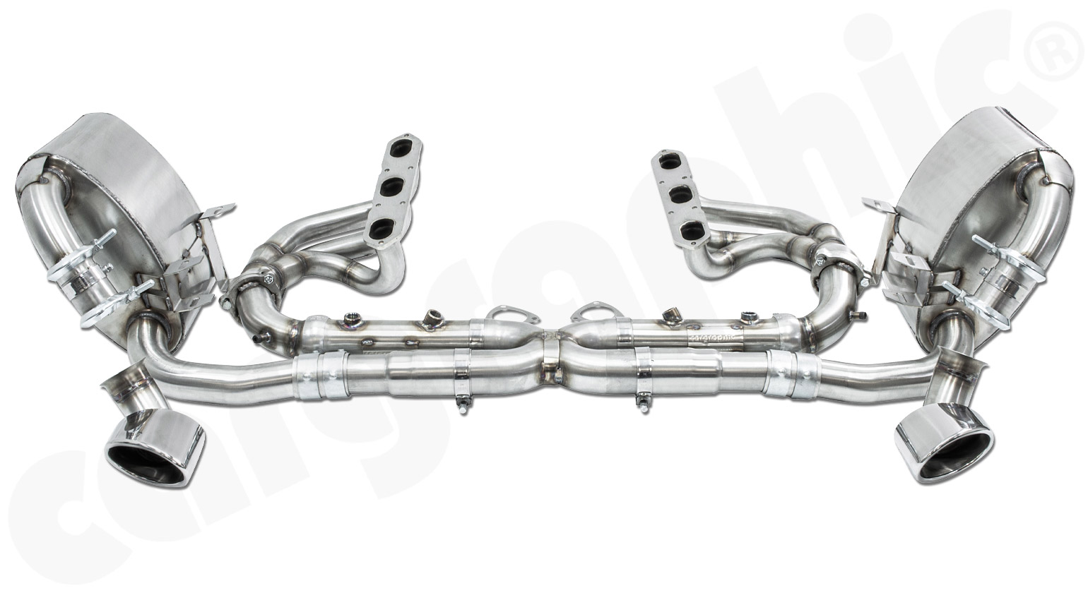 Cargraphic Abgasanlage Porsche 996.1 Carrera Endrohrsatz Super Sound