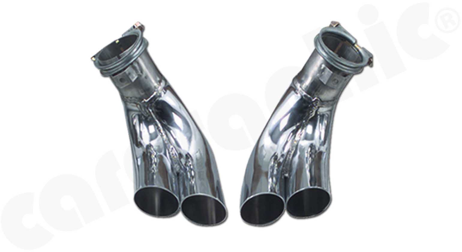 CARGRAPHIC Doppel-Endrohrsatz für Porsche 996 Carrera 2/4 3,4l 3,6l GT3