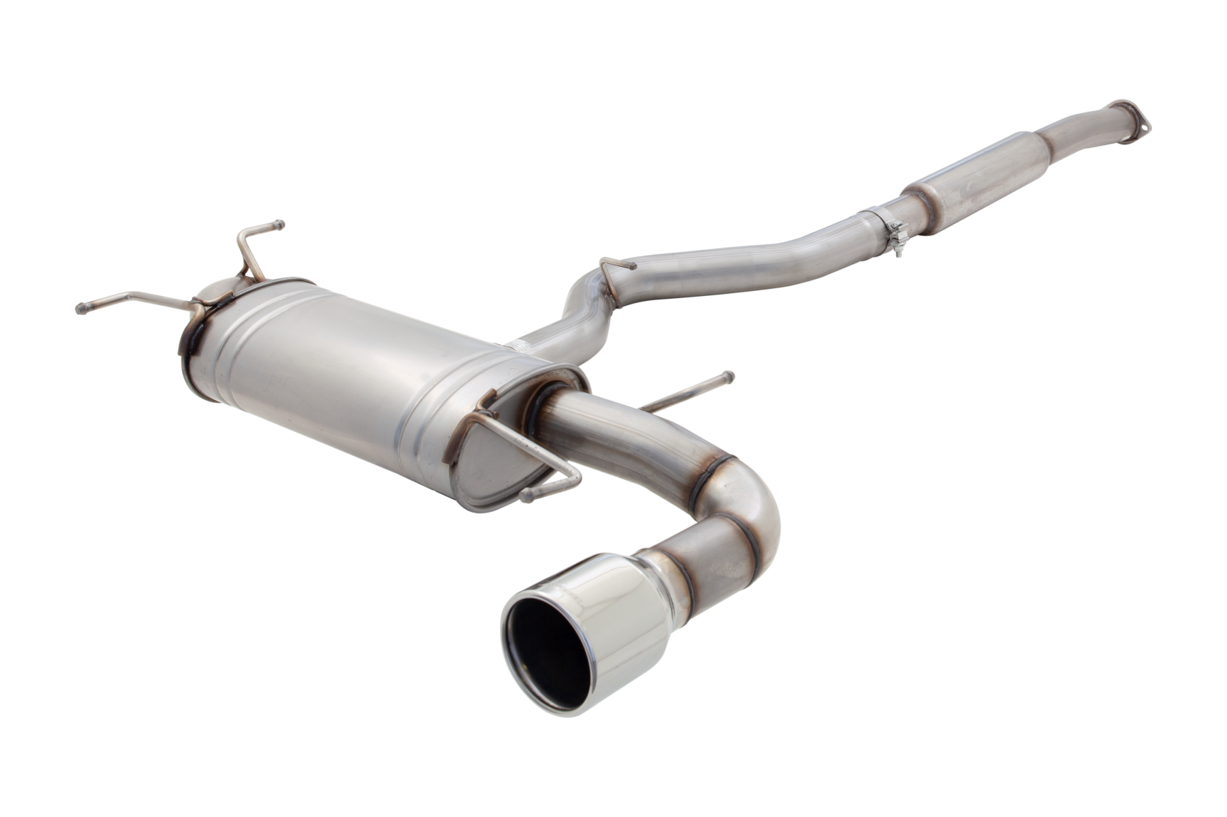 XFORCE Abgasanlage Subaru Impreza WRX 07–11 – Edelstahl, roh gebürstet