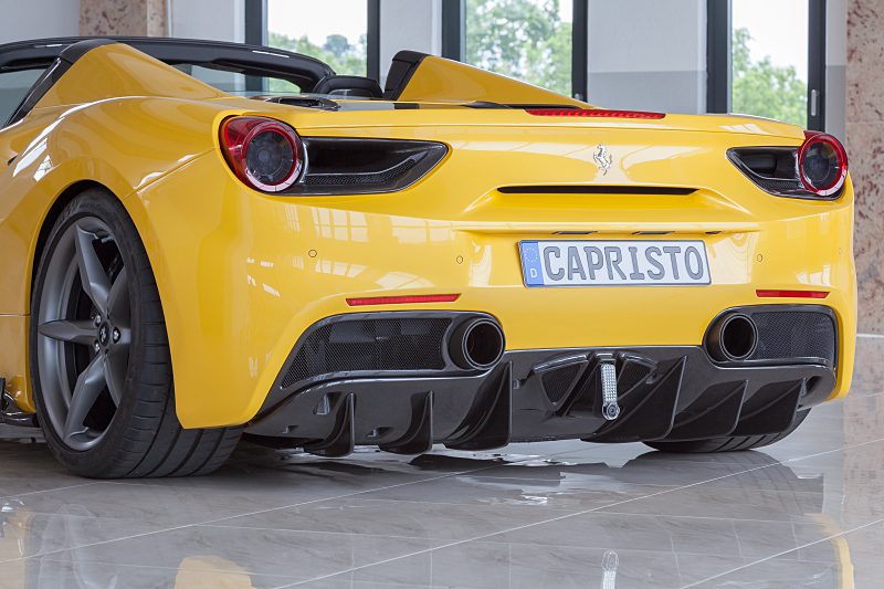 Capristo Heckdiffusor Ferrari 488 GTB/GTS Vollcarbon glanz