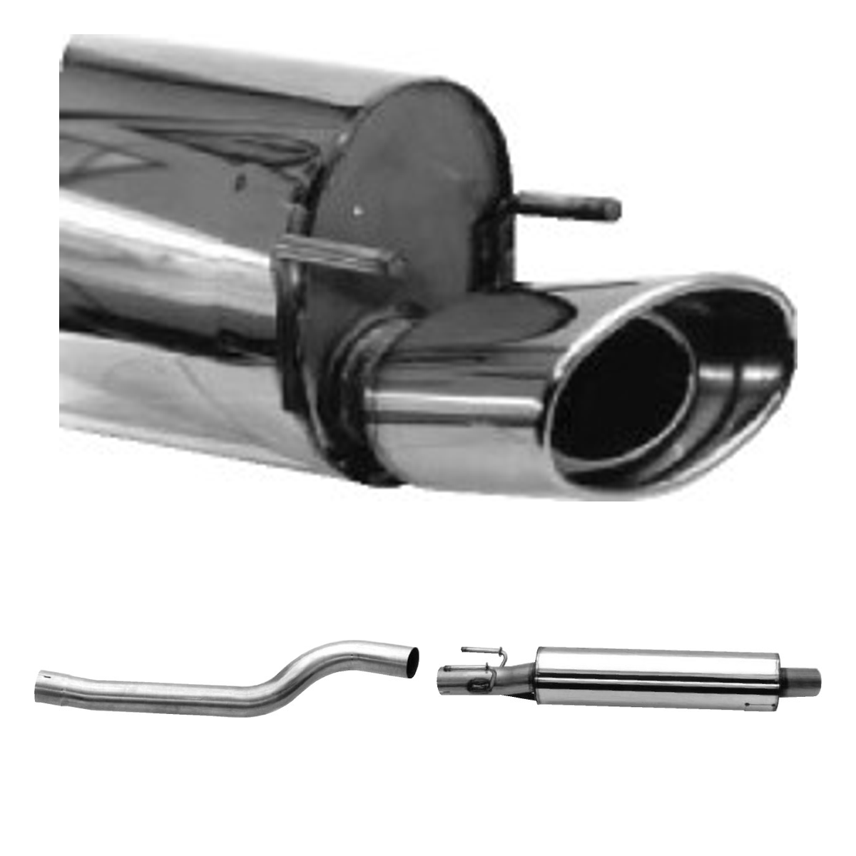 Bastuck Komplettanlage Single – Opel Tigra Tigra S93 Coupé