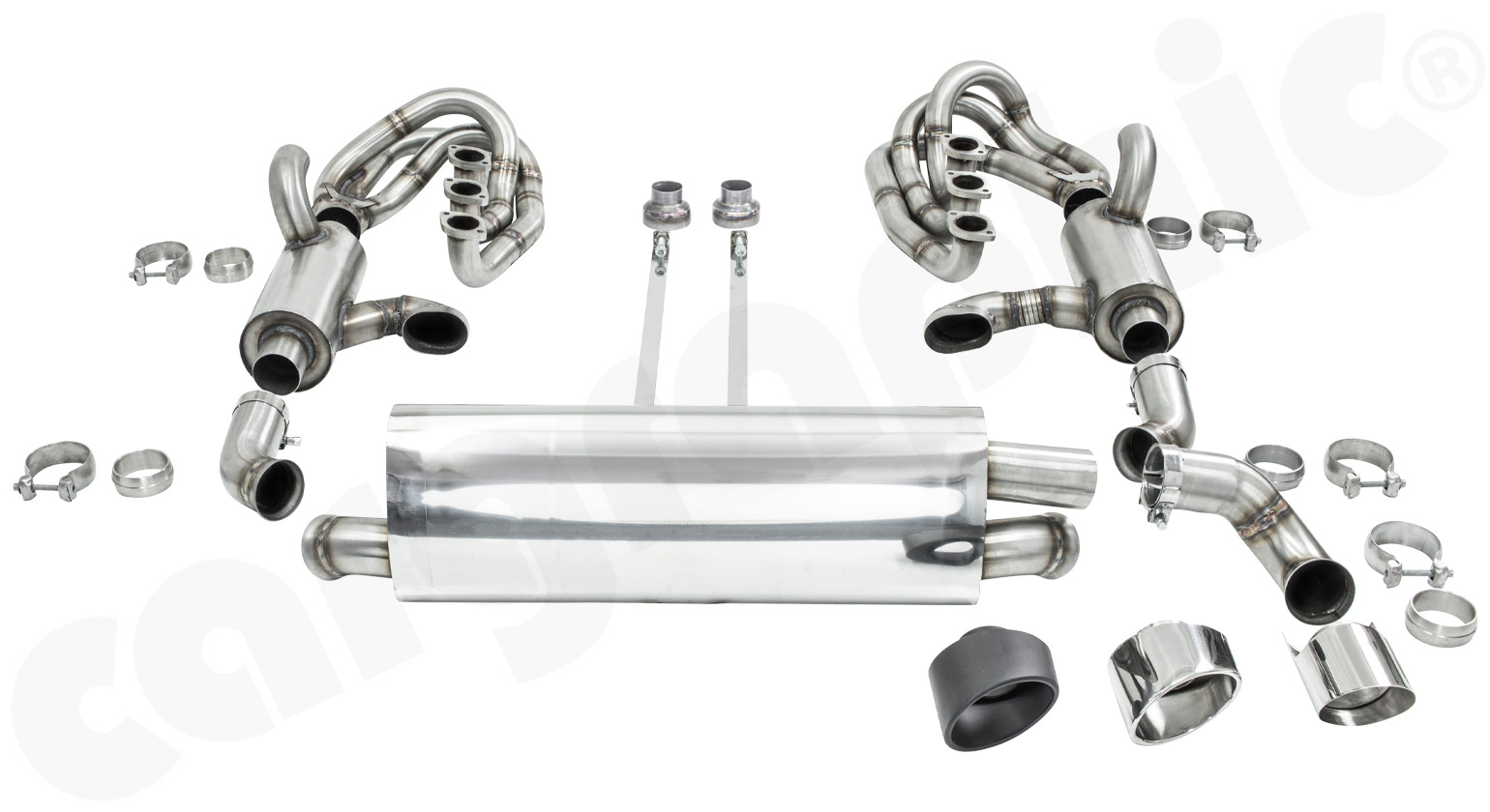 Cargraphic Abgasanlage 964 ID42 ohne Kat Heizverblechung Endrohr RH Super Sound