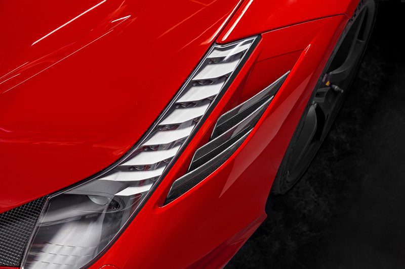 Capristo Carbon Luftauslassrippen Front Ferrari 458 Vollcarbon glanz