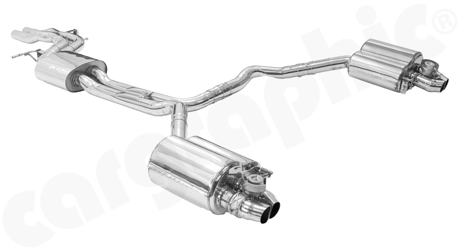 Cargraphic Sport Abgasanlage Audi RS7 4G C7 4,0l TFSI OE-Endrohre Sound / Super Sound
