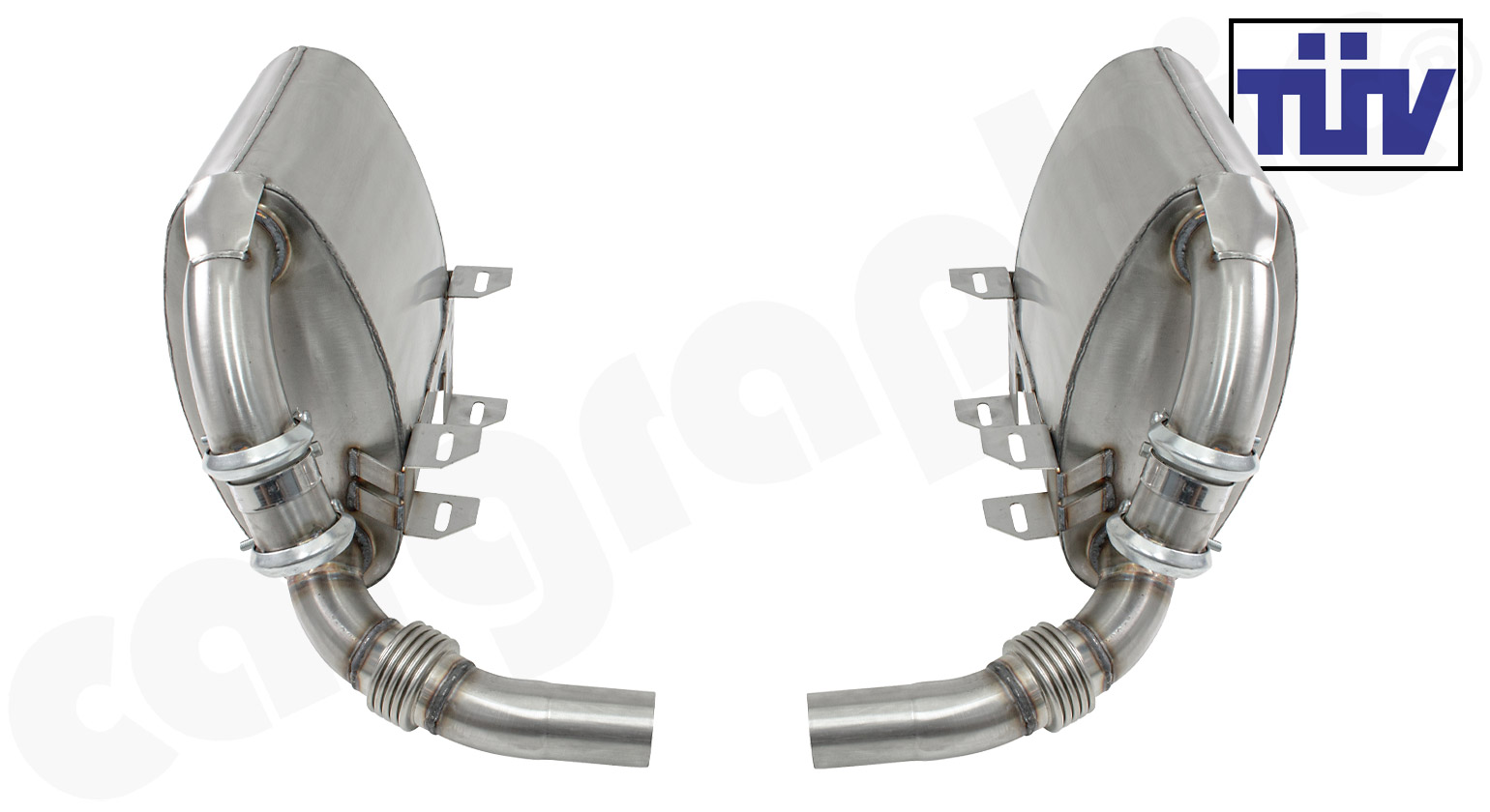 Cargraphic Sport Endschalldämpfersatz Porsche 996.1/996.2 Carrera Tiptronic TÜV Sound