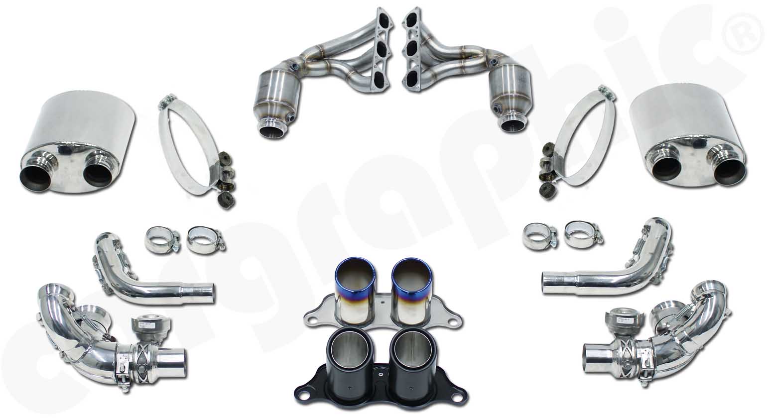 CARGRAPHIC Sportabgassystem Kit 3 für Porsche 991 GT3 / GT3 RS