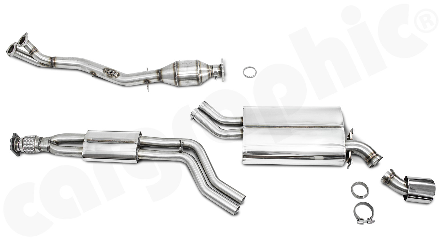 CARGRAPHIC N-GT Abgasanlage für Porsche 968 / 968 CS